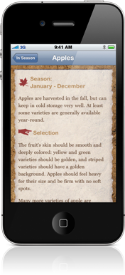 Example of the app running on the iPhone